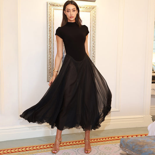 Robe maxi en chiffon élégant pour dames Chic und Stil