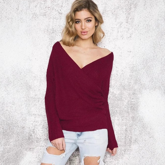 Pull créme ample pour femmes avec grand col Chic und Still