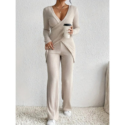 Dames élégant décontracté ensemble en tricot Chic und Stil