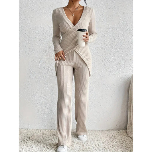 Dames élégant décontracté ensemble en tricot Chic und Stil