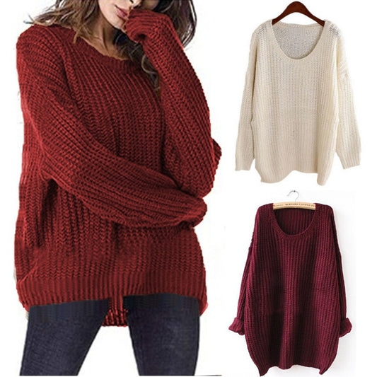 Pull en tricot large pour femmes avec coupe ample et encolure ronde Chic und Stil