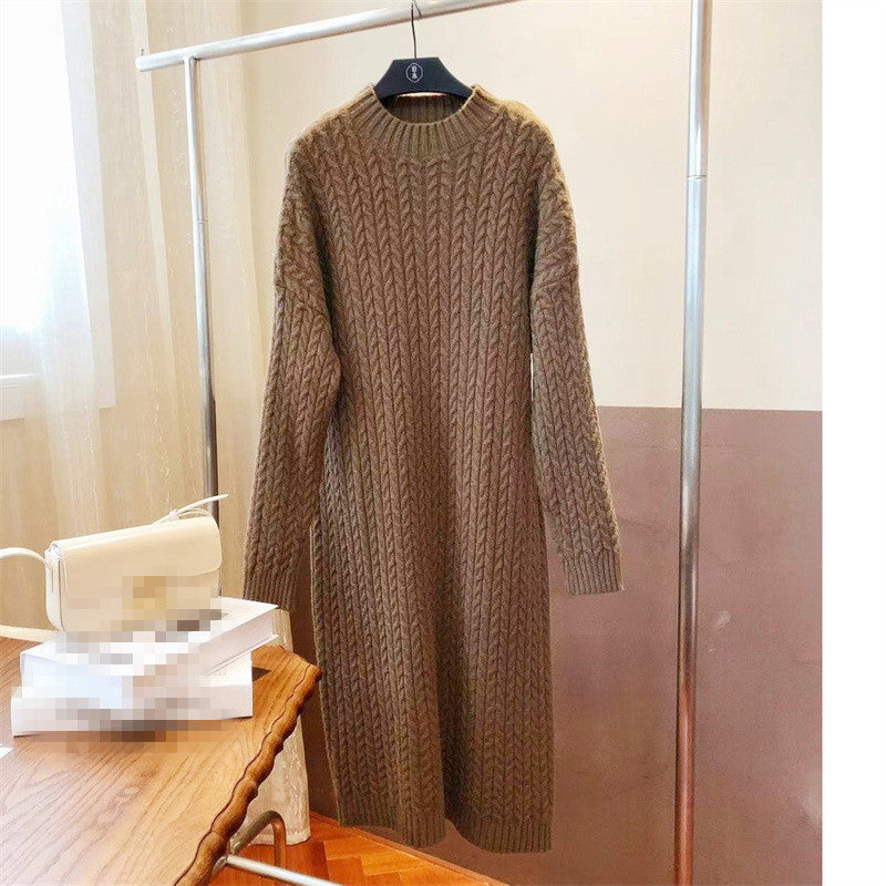 Robe en tricot pour femmes avec motif en torsades et coupe décontractée Chic und Stil