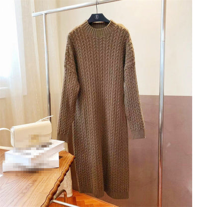 Robe en tricot pour femmes avec motif en torsades et coupe décontractée Chic und Stil