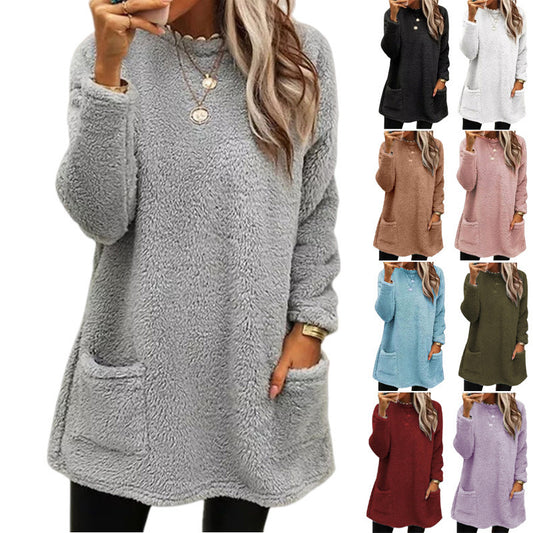 Pull en fleece confortable pour femmes avec coupe ample et poches pratiques Chic und Stil