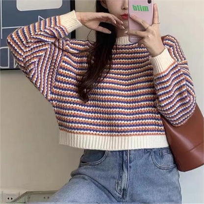 Pull en tricot à vagues pour femmes avec coupe oversized Chic und Stil