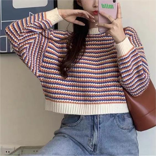 Pull en tricot à vagues pour femmes avec coupe oversized Chic und Stil
