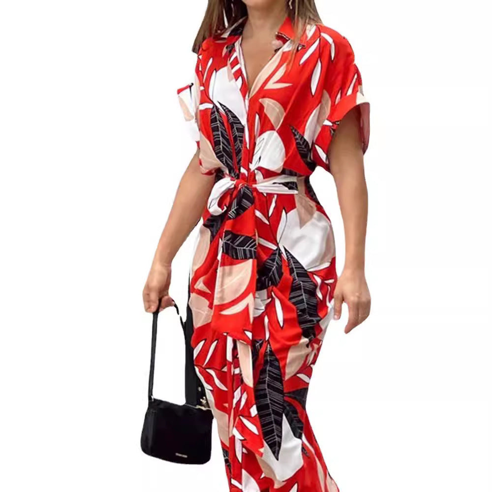 Robe chemise tropicale pour femmes Chic und Stil