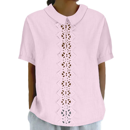 Blouse à manches courtes pour femmes avec empiècement en dentelle Chic und Stil