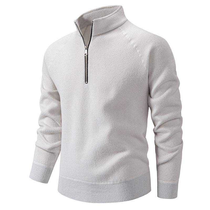 Pull homme avec fermeture éclair moderne et manches raglan Chic und Stil