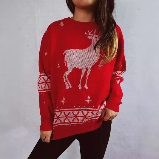 Pull de Noël pour femmes avec motif de renne festif et tricot doux Chic und Stil