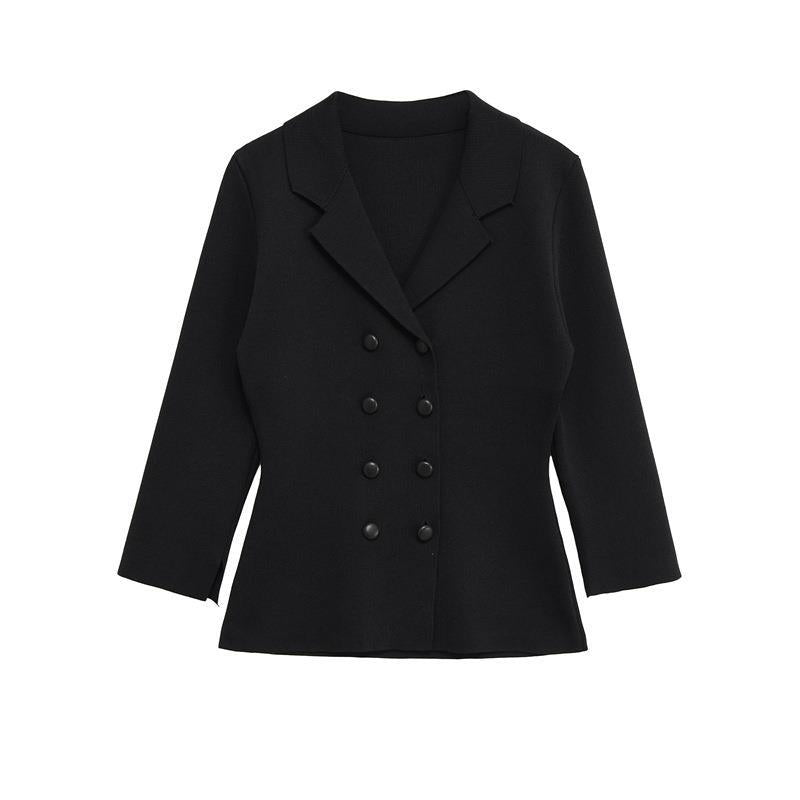Elegant blazer jacket for women with double breasted and feminine silhouette Chic and Style