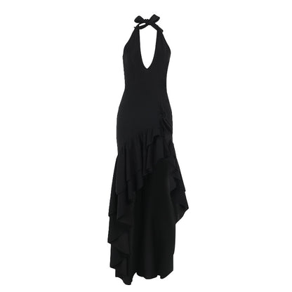 Robe de soirée à col halter à volants Chic und Stil
