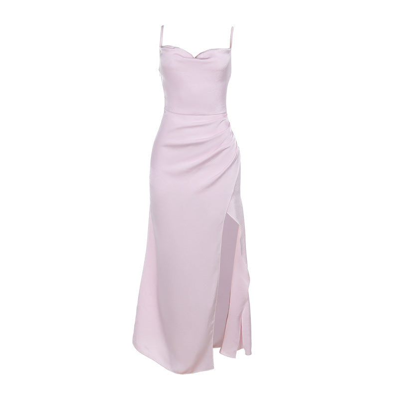 Robe maxi en satin élégant pour femmes Chic und Stil