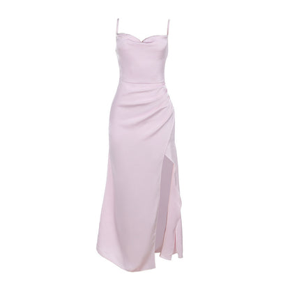Robe maxi en satin élégant pour femmes Chic und Stil