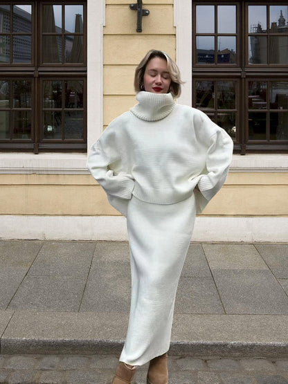 Pull en maille oversized pour femmes avec col montant et coupe décontractée Chic und Stil