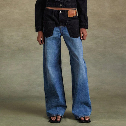 Women High-waisted Loose Denim Pants with Chic and Stylish Robust Design