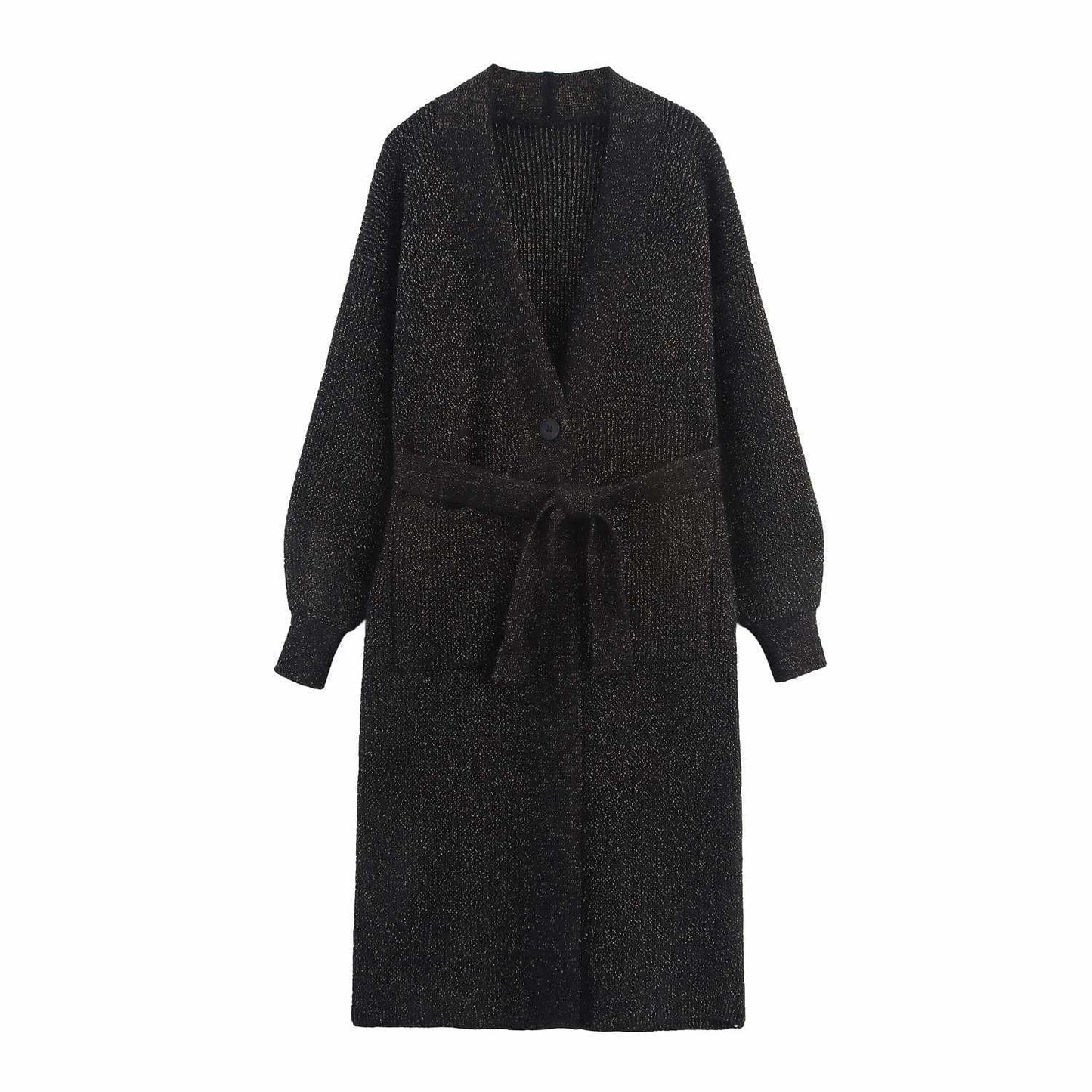 Dames élégante cardigan avec ceinture à la taille Chic und Stil