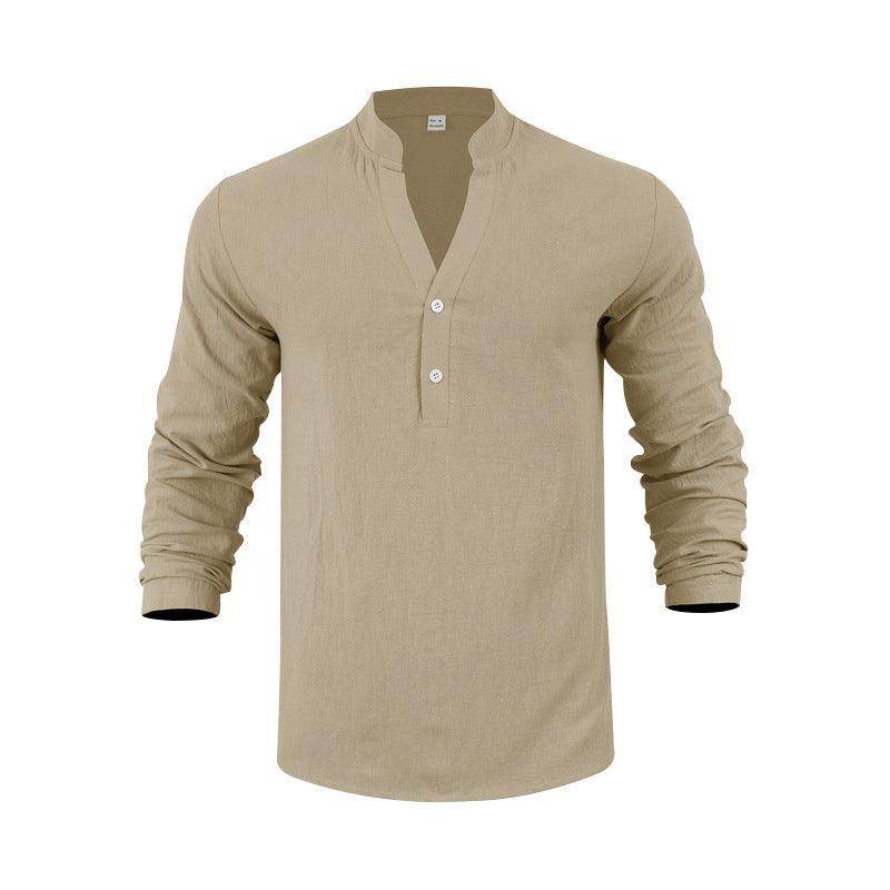 Chemise Henley à manches longues tendance pour hommes avec design texturé Chic und Stil