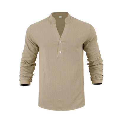 Chemise Henley à manches longues tendance pour hommes avec design texturé Chic und Stil