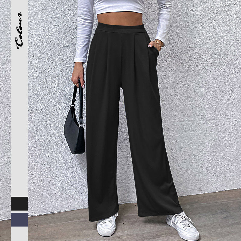 Women Pleated Wide Pants Chic and Style