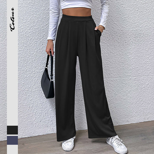 Women Pleated Wide Pants Chic and Style