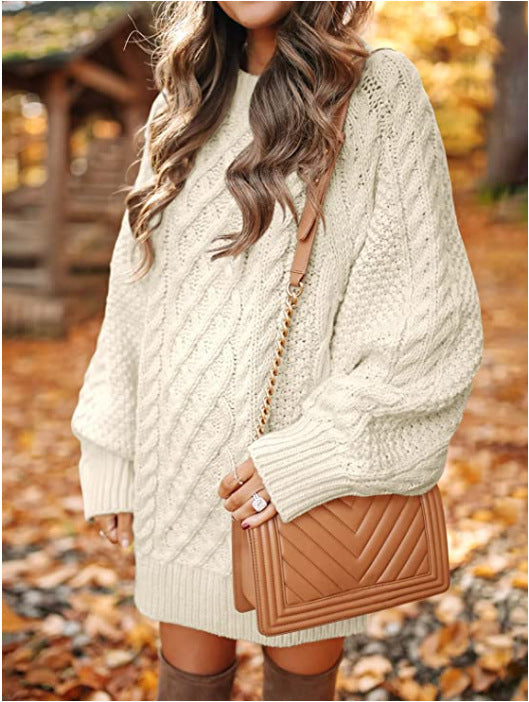 Pull en tricot gros pour femmes avec design torsadé et silhouette décontractée Chic und Stil