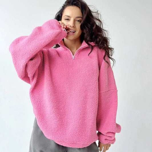 Casual fleece pullover for women Chic und Stil