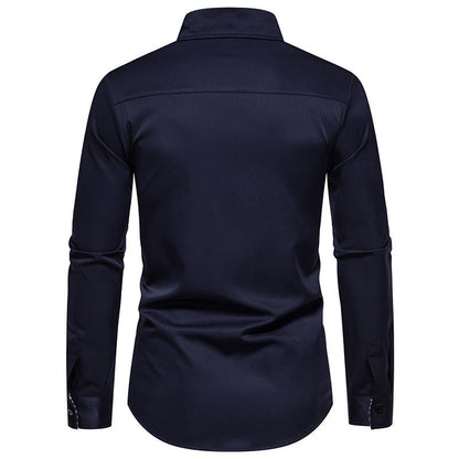 Chemise à manches longues pour hommes avec design rayé moderne Chic und Stil