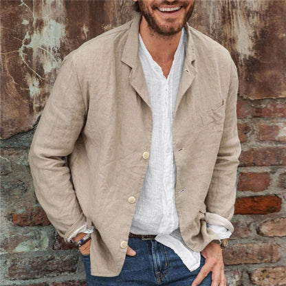 Veste en lin légère et aérée pour homme avec coupe classique Chic und Stil