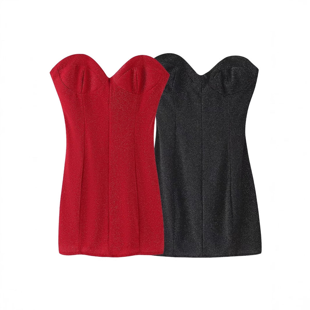 Robe de soirée pour femmes avec coupe slim et décolleté en cœur élégant Chic und Stil