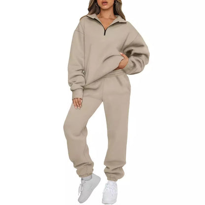 Women Zip Hoodie Set and Chic Jogging Pants