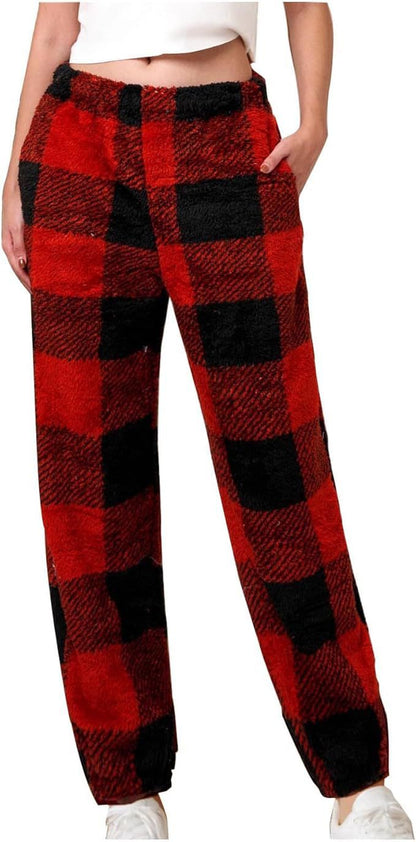 Comfortable women's lounge pants with plaid pattern Chic and Style