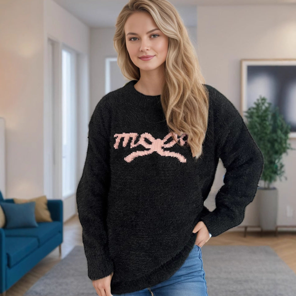 Pull femme avec motif mignon et matériau doux Chic und Stil