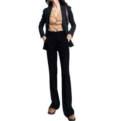Pantalons évasés taille haute ajustés pour femmes Chic und Stil