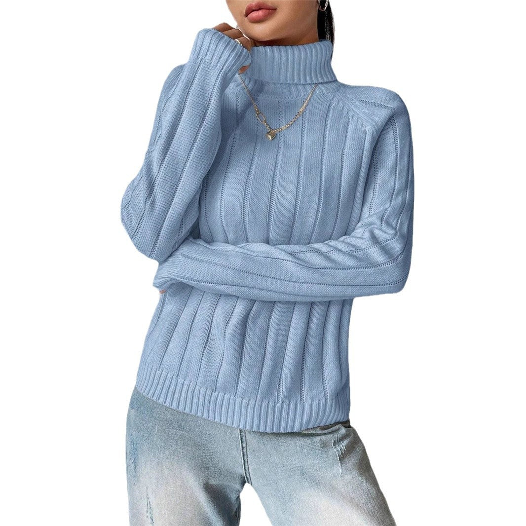 Pull en tricot pour femmes avec col montant Chic und Stil