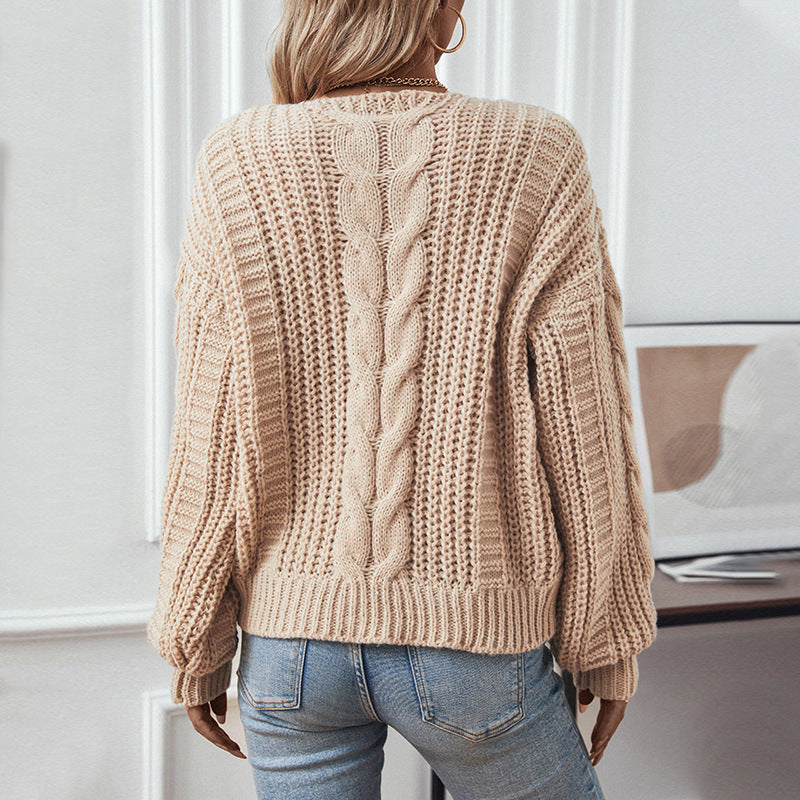Dames gros pull en maille avec coupe oversize et motif en relief Chic und Stil