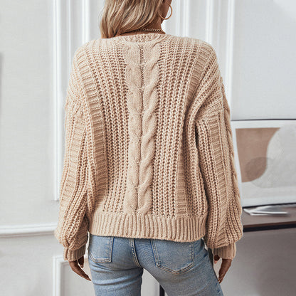 Dames gros pull en maille avec coupe oversize et motif en relief Chic und Stil