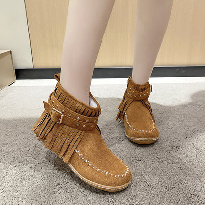 Bottes à franges et clous pour femmes Chic und Stil