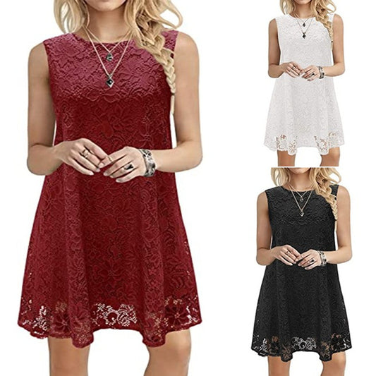 Robe élégante en dentelle pour dames avec coupe en A Chic und Stil