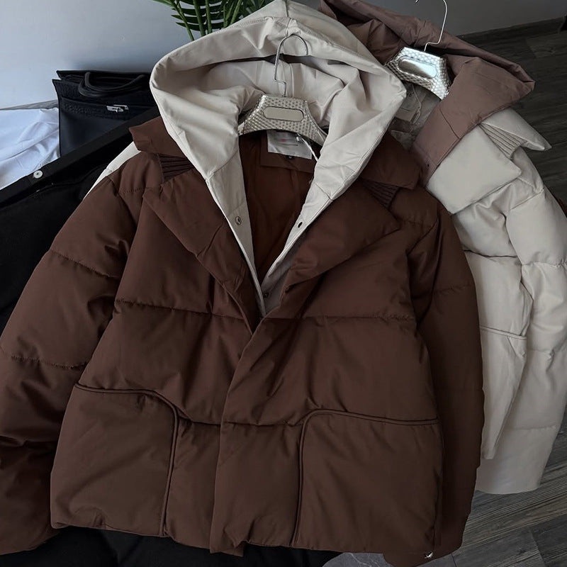 Dames doudoune avec grande capuche et coupe moderne Chic und Stil