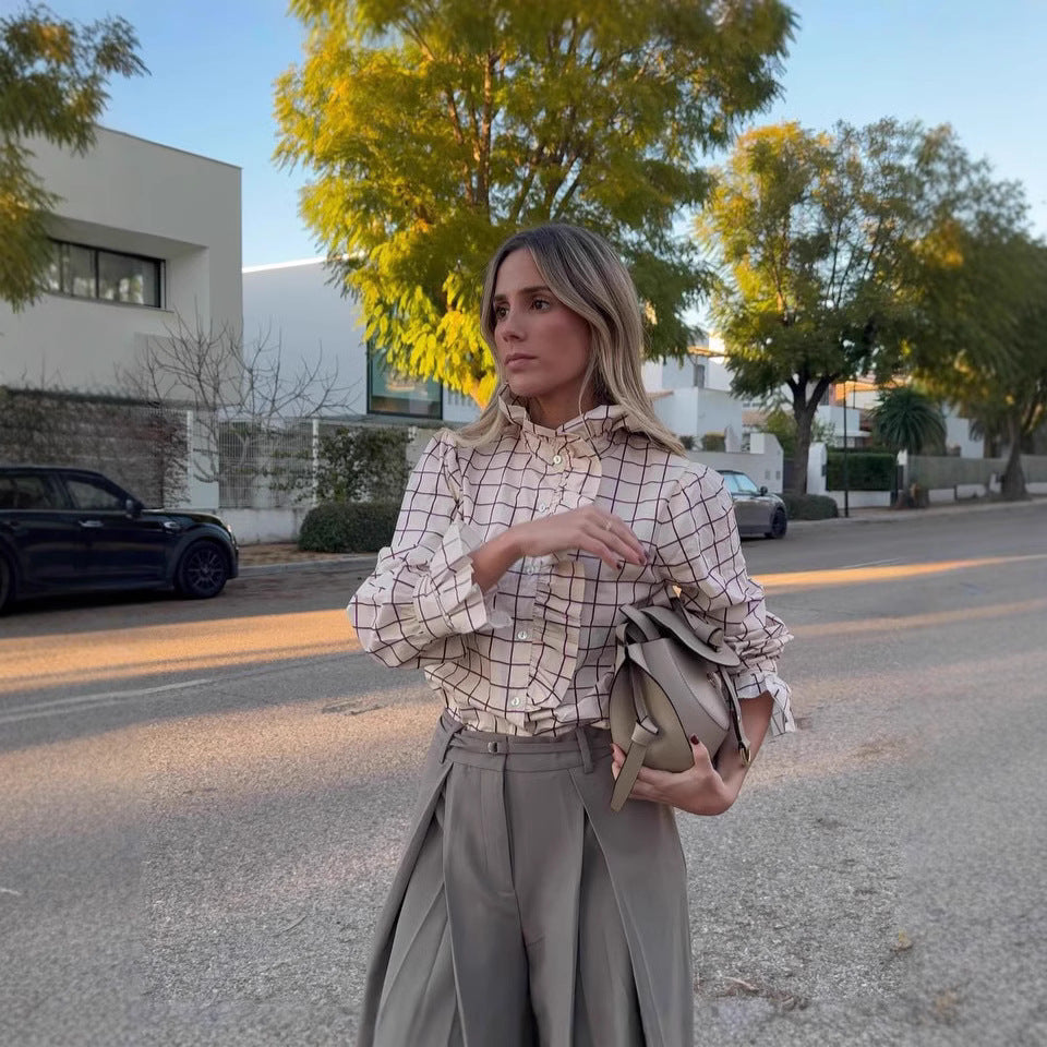 Chemisier à carreaux classique pour femmes Chic und Stil