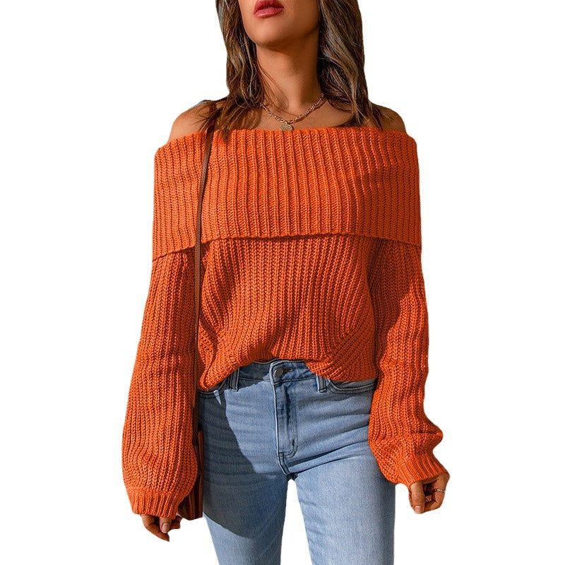 Dames Pull en Tricot Off-Shoulder Chic und Stil