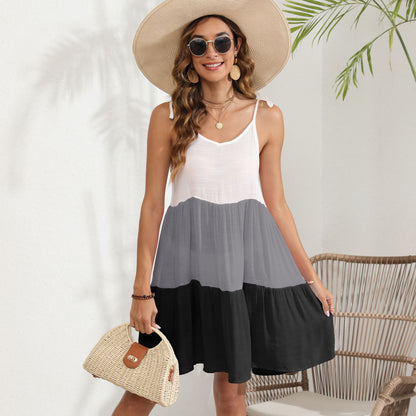 Robe d'été en swing A-line pour femmes Chic und Stil