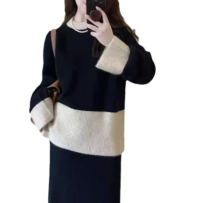 Pull en tricot douillet pour femmes avec col haut et fine structure en côtes Chic und Stil