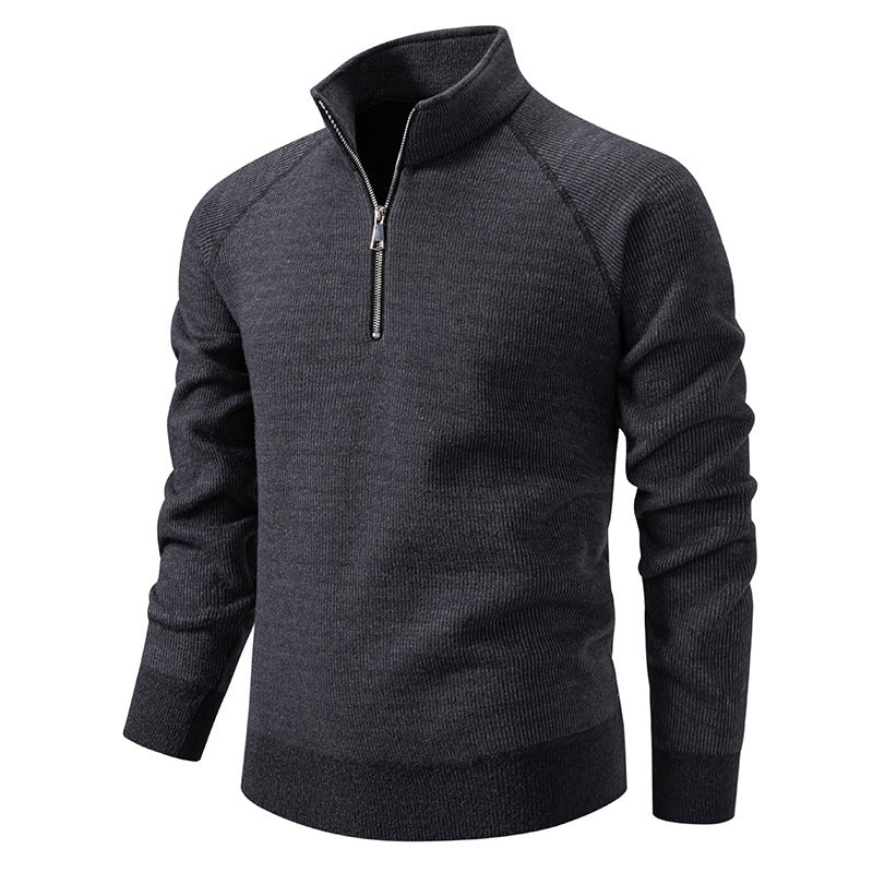 Pull homme avec fermeture éclair moderne et manches raglan Chic und Stil