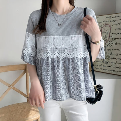 Blouse de loisirs pour femmes avec garniture en dentelle Chic und Stil