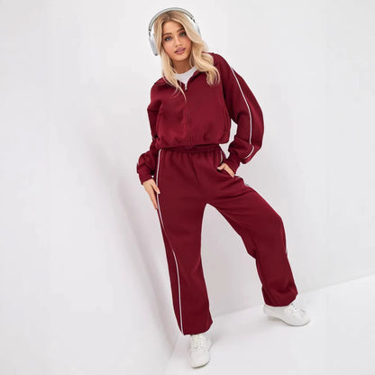 Dames Ensemble de sport lounge de haute qualité avec col montant Chic und Stil