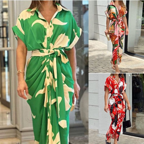 Robe Maxi Cover-Up Tropicale Femme Chic und Stil