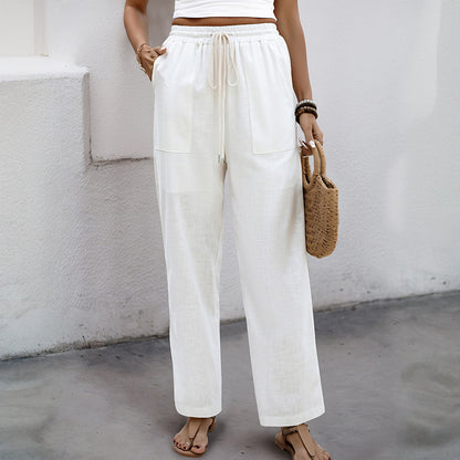 Light wide pants for women with drawstring Chic and Style