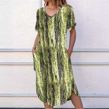 Robe de plage pour dames avec coupe généreuse et poches latérales Chic und Stil